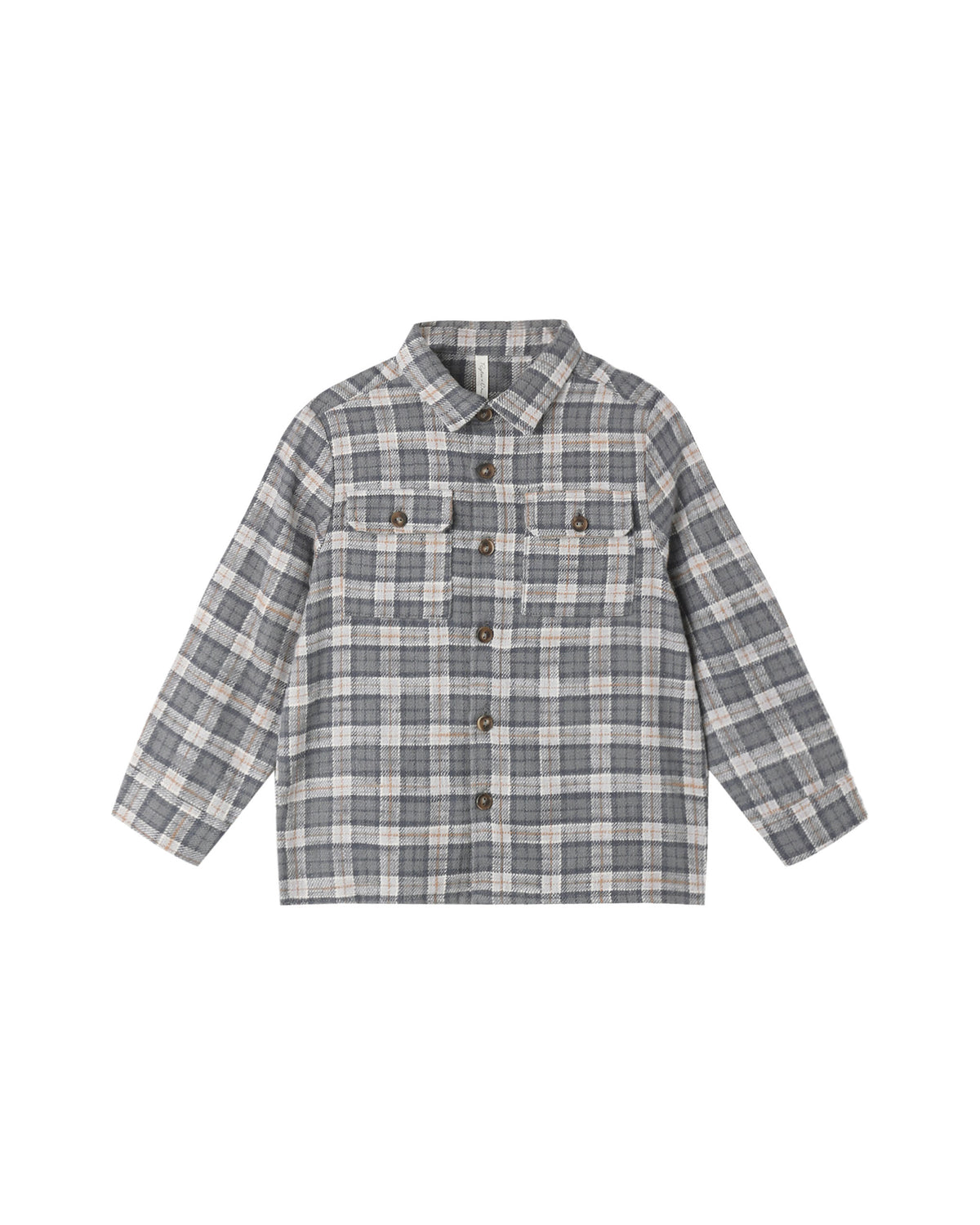 pocketed flannel shirt in winter plaid