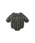 freya romper in holiday plaid