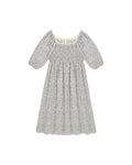 della dress in slate floral