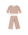 jacquard knit set in poinsettias