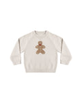 relaxed raglan sweater in gingerbread man