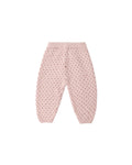 knit pant in brick birds eye