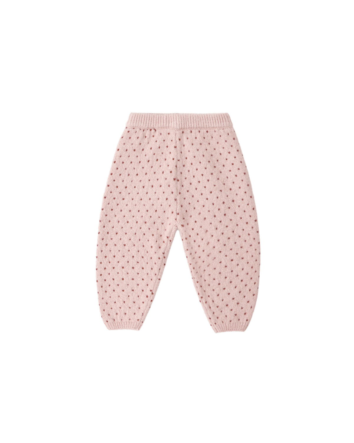 knit pant in brick birds eye