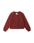 fuzzy cardigan in ruby