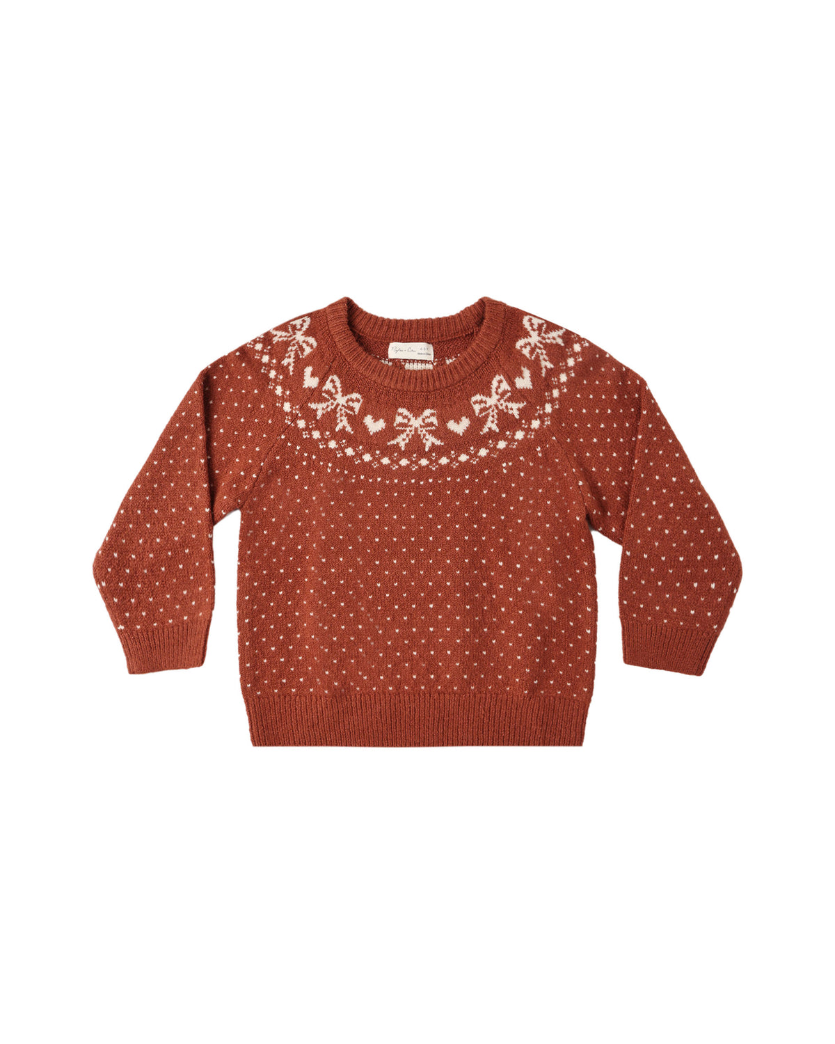fair isle sweater in ruby