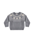 fair isle sweater in slate