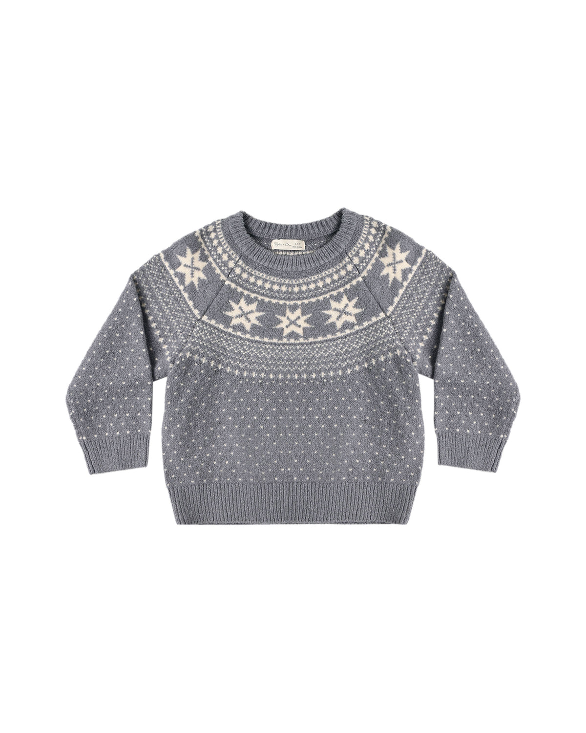 fair isle sweater in slate