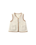 sherpa vest in natural