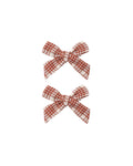 bows set of 2 in vintage plaid