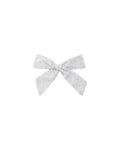 bow in dusty blue