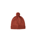 beanie in ruby Birdseye