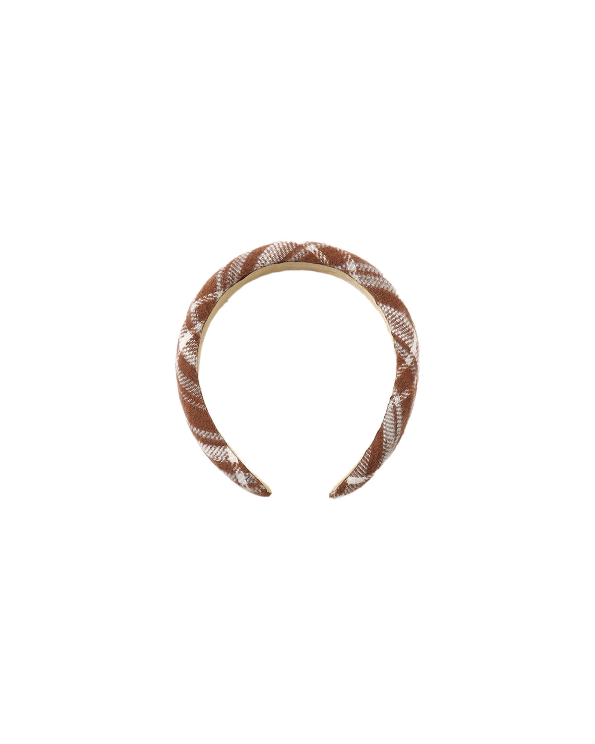 padded headband in aspen plaid