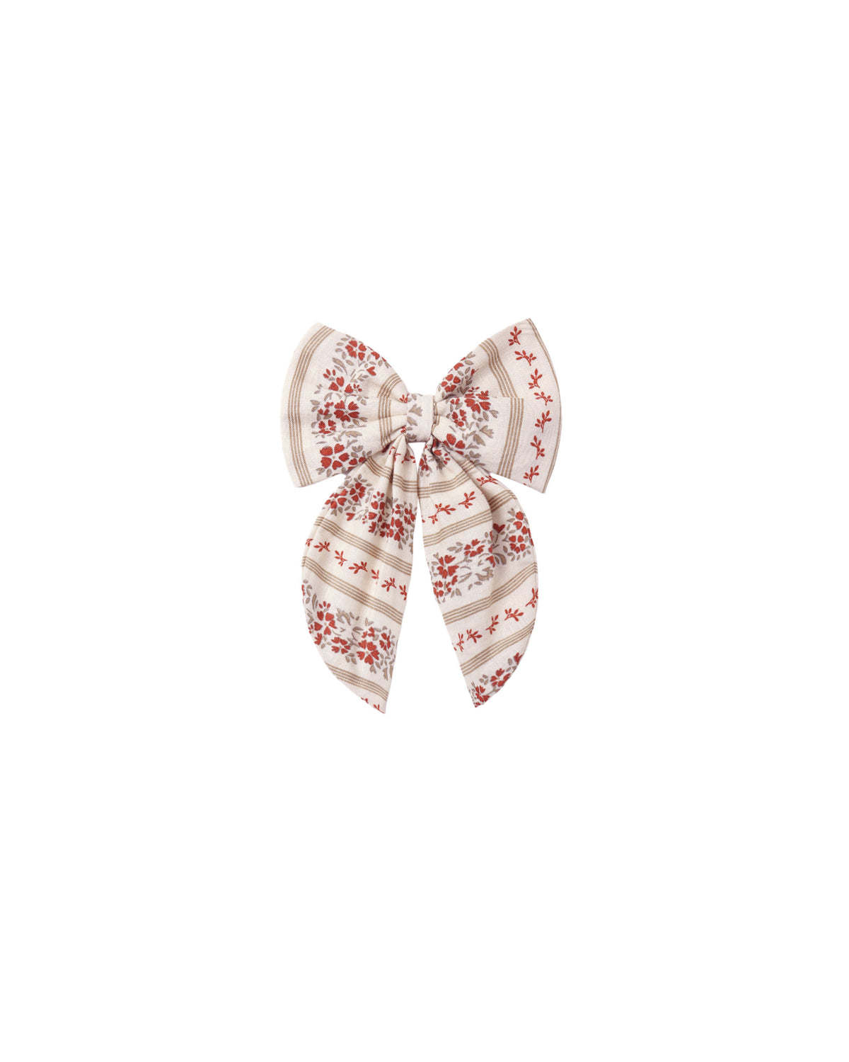 oversized bow in floral stripe