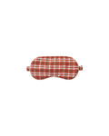sleep mask in ruby plaid