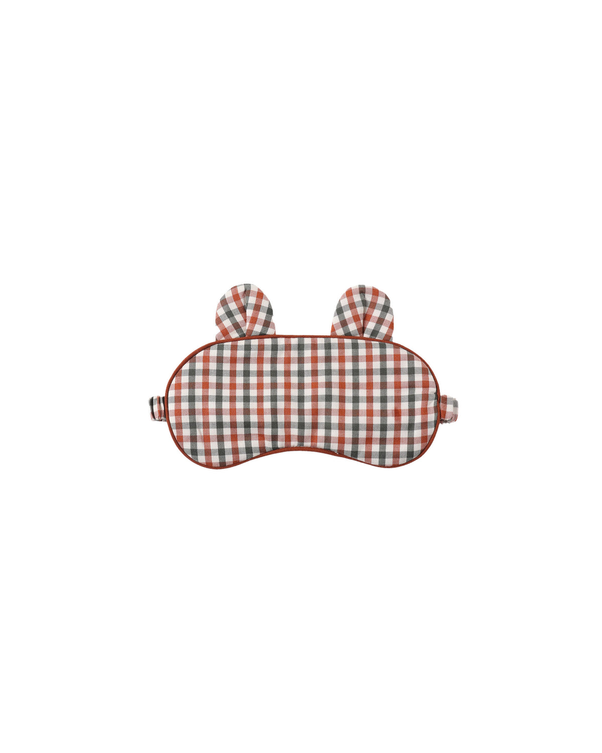 sleep mask in holiday gingham