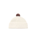 pom shearling beanie in natural