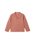 men's pajama top in ruby plaid