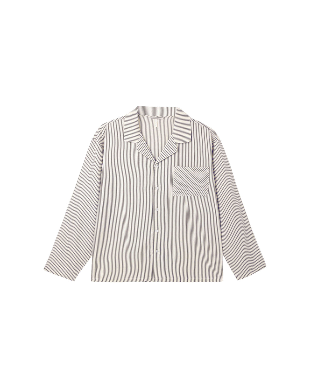 men's pajama top in evergreen stripe