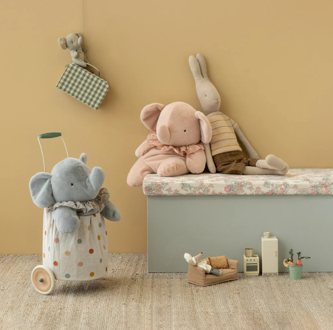 Elephant plush, big - powder