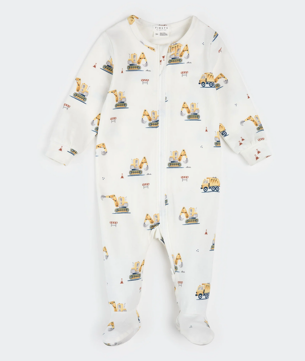 Diggers Print on Off White Sleeper
