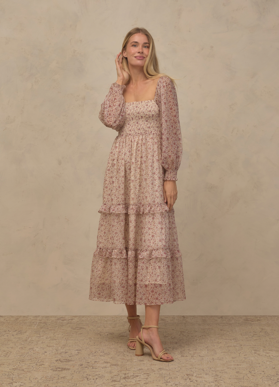 Women's Jade Dress in Harvest Bloom