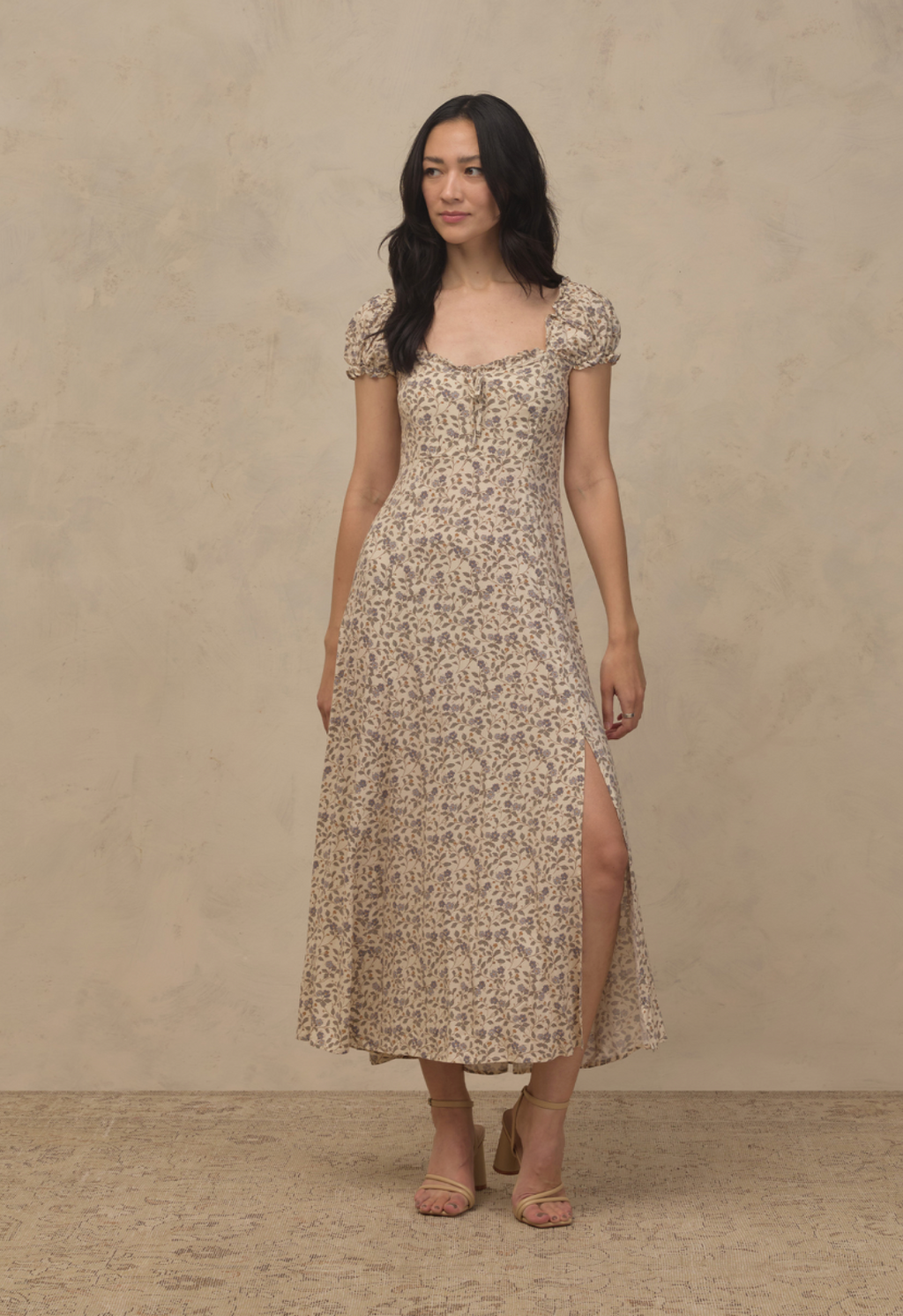 Women's Nancy Dress in Blue Garden