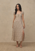 Women's Nancy Dress in Blue Garden