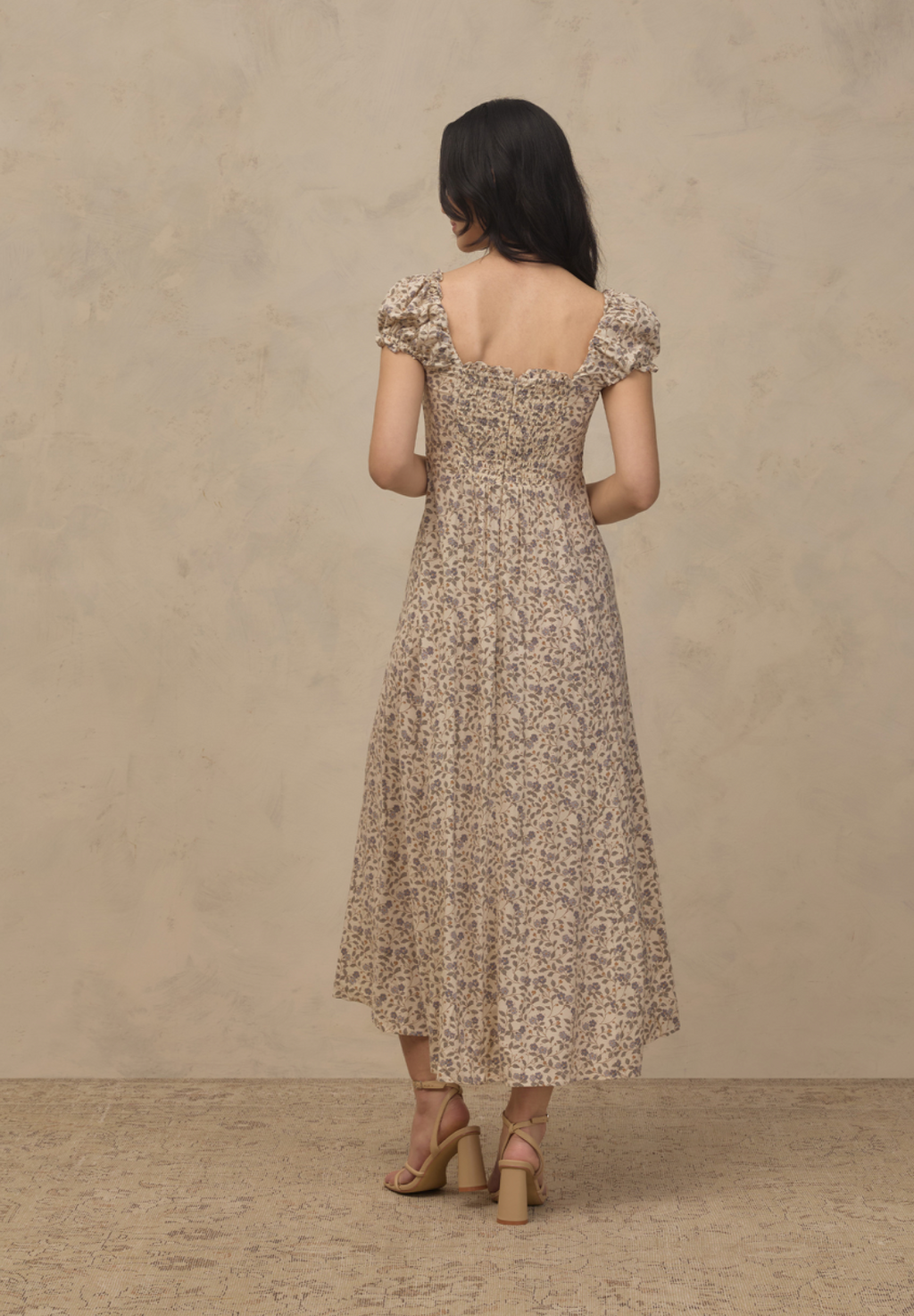 Women's Nancy Dress in Blue Garden