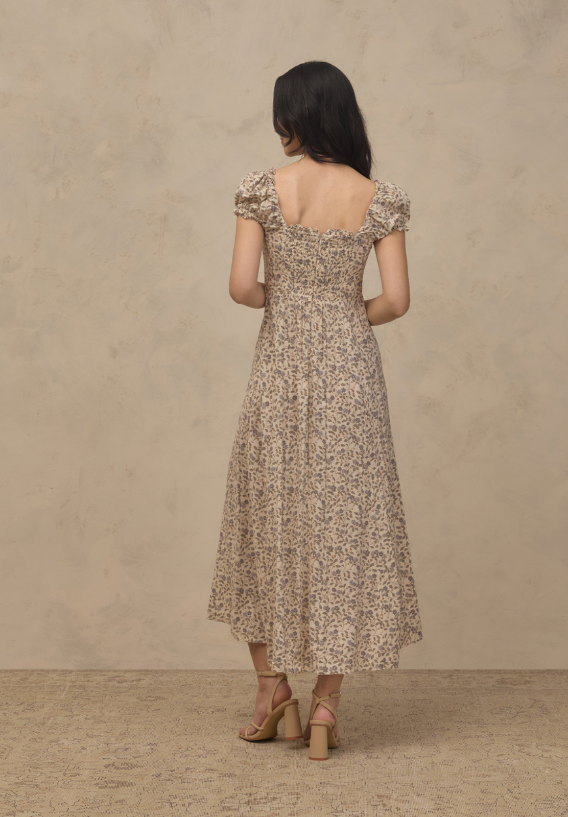 Women's Nancy Dress in Blue Garden