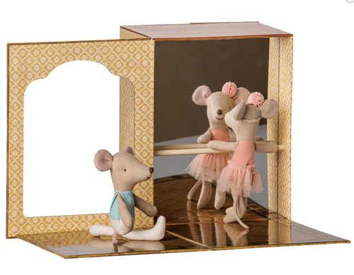Ballet Mice in Dance Studio, Little Sister and Brother