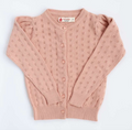 Pointelle Vintage Pink Cardigan