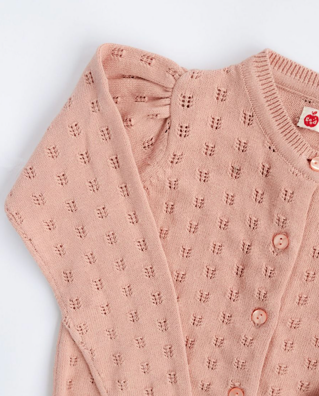 Pointelle Vintage Pink Cardigan