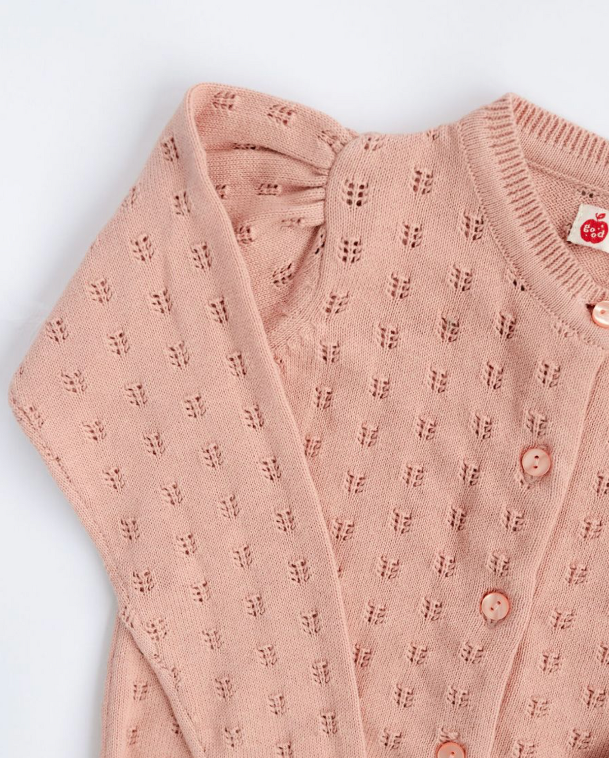 Pointelle Vintage Pink Cardigan