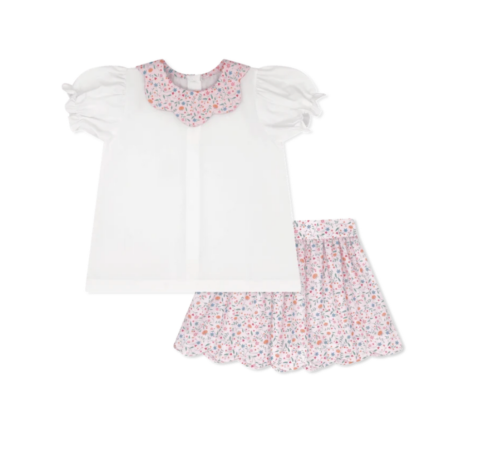 susie scallop skirt set in pumpkin grove
