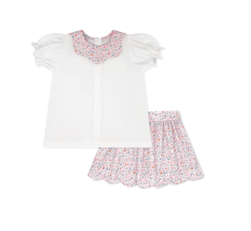 susie scallop skirt set in pumpkin grove