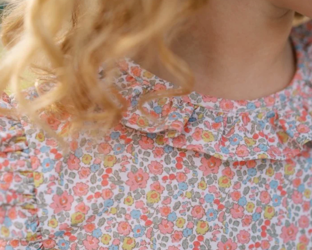evelyn long sleeve blouse in autumn garden