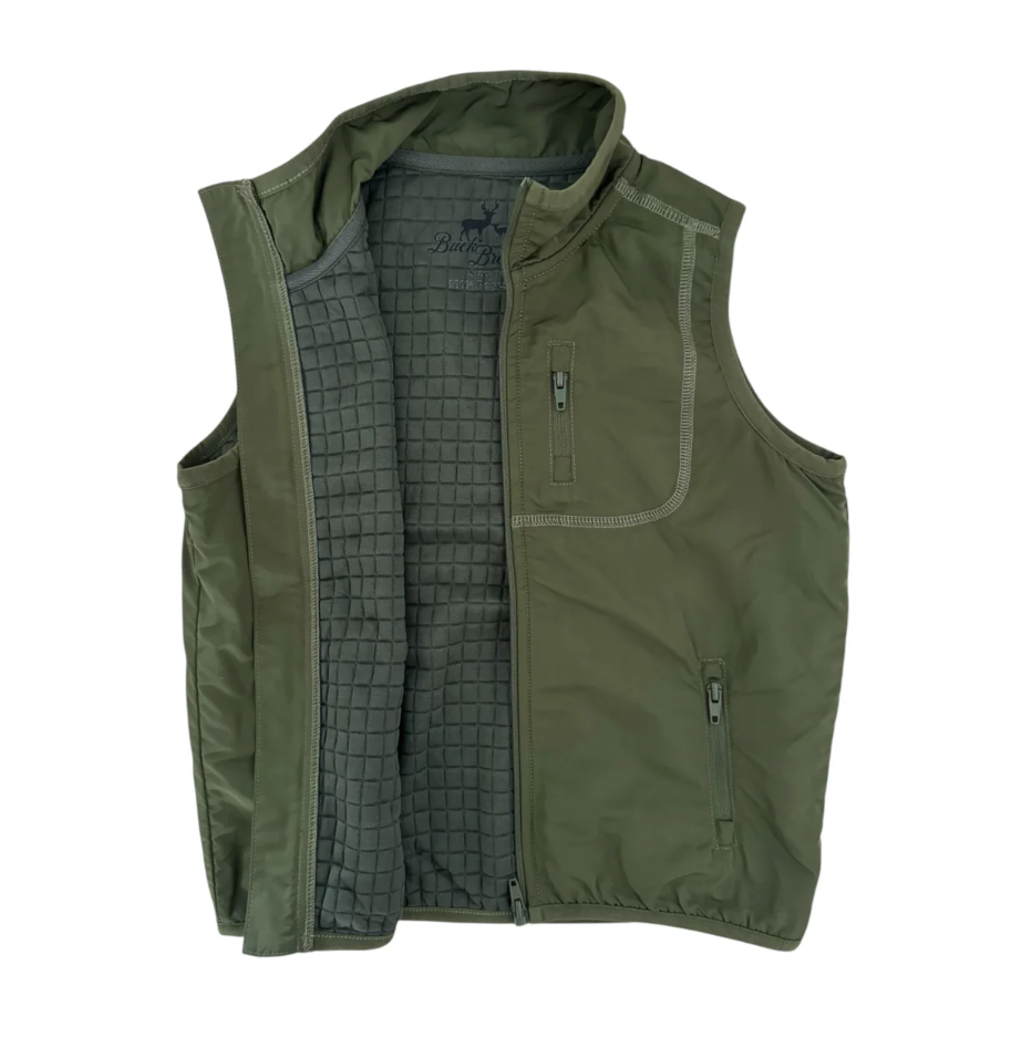 Boys Moss Green Quilted Wyatt Vest