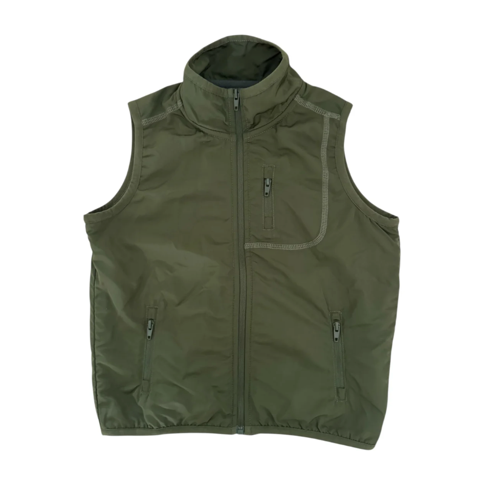 Boys Moss Green Quilted Wyatt Vest