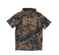 coolshade scottie polo UPF 50+ in mossy oak fall foliage