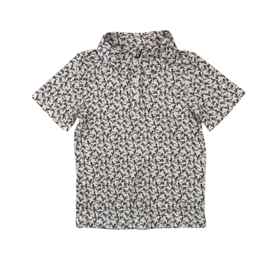 coolshade scottie polo UPF 50+ in delta wings