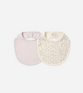 jersey snap bib 2 pack in floret and lilac mist