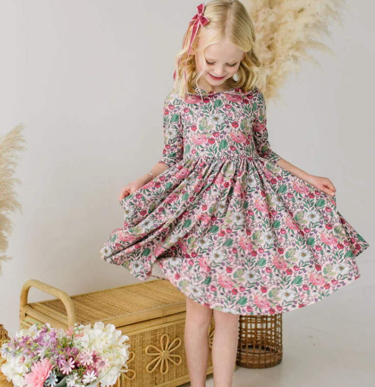 Rubina Twirl Dress in Meadowbloom