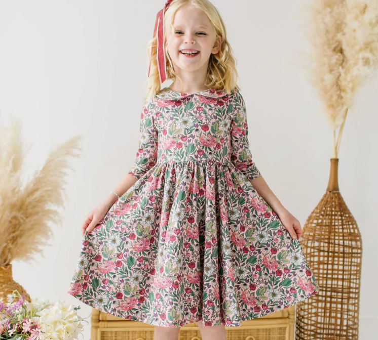 Rubina Twirl Dress in Meadowbloom
