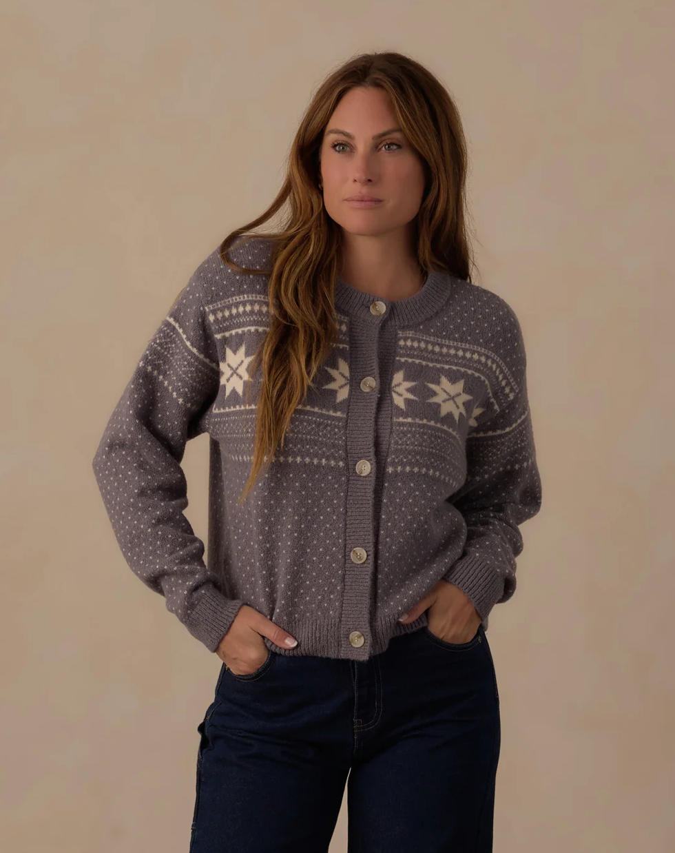 women's juniper cardigan in slate