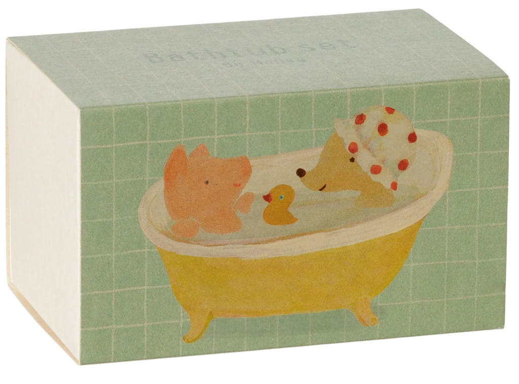 bathtub set, mouse in yellow