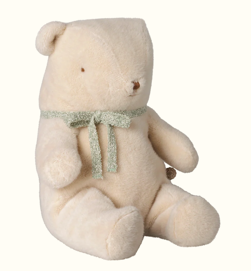 teddy bear plush, medium - off white