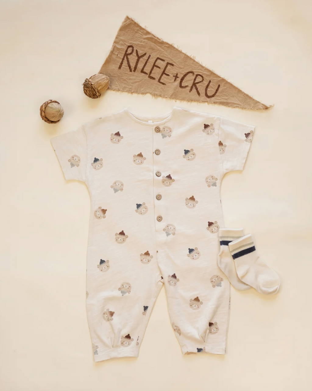 hayes jumpsuit in winter bears