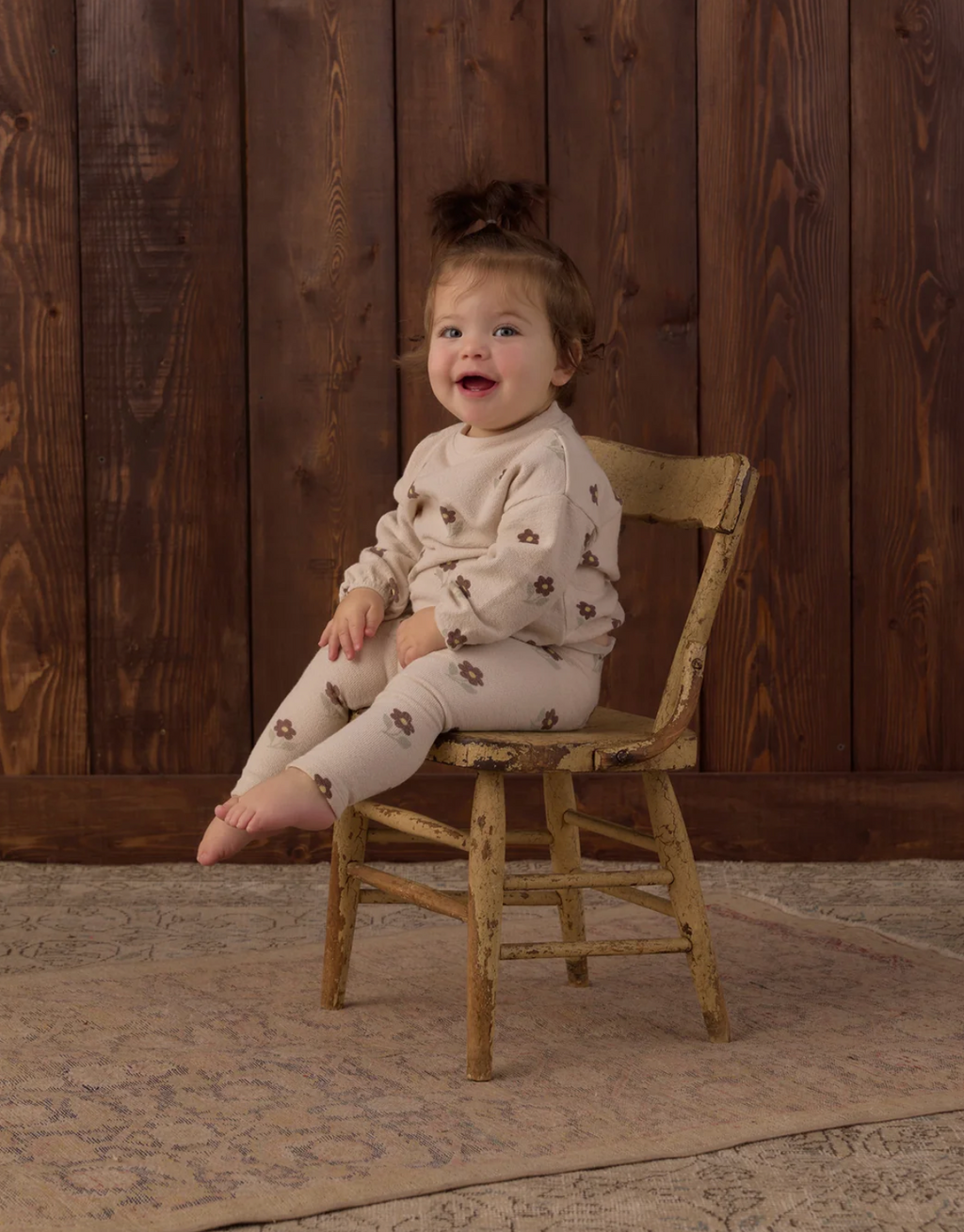 spongey knit set in petal daisy