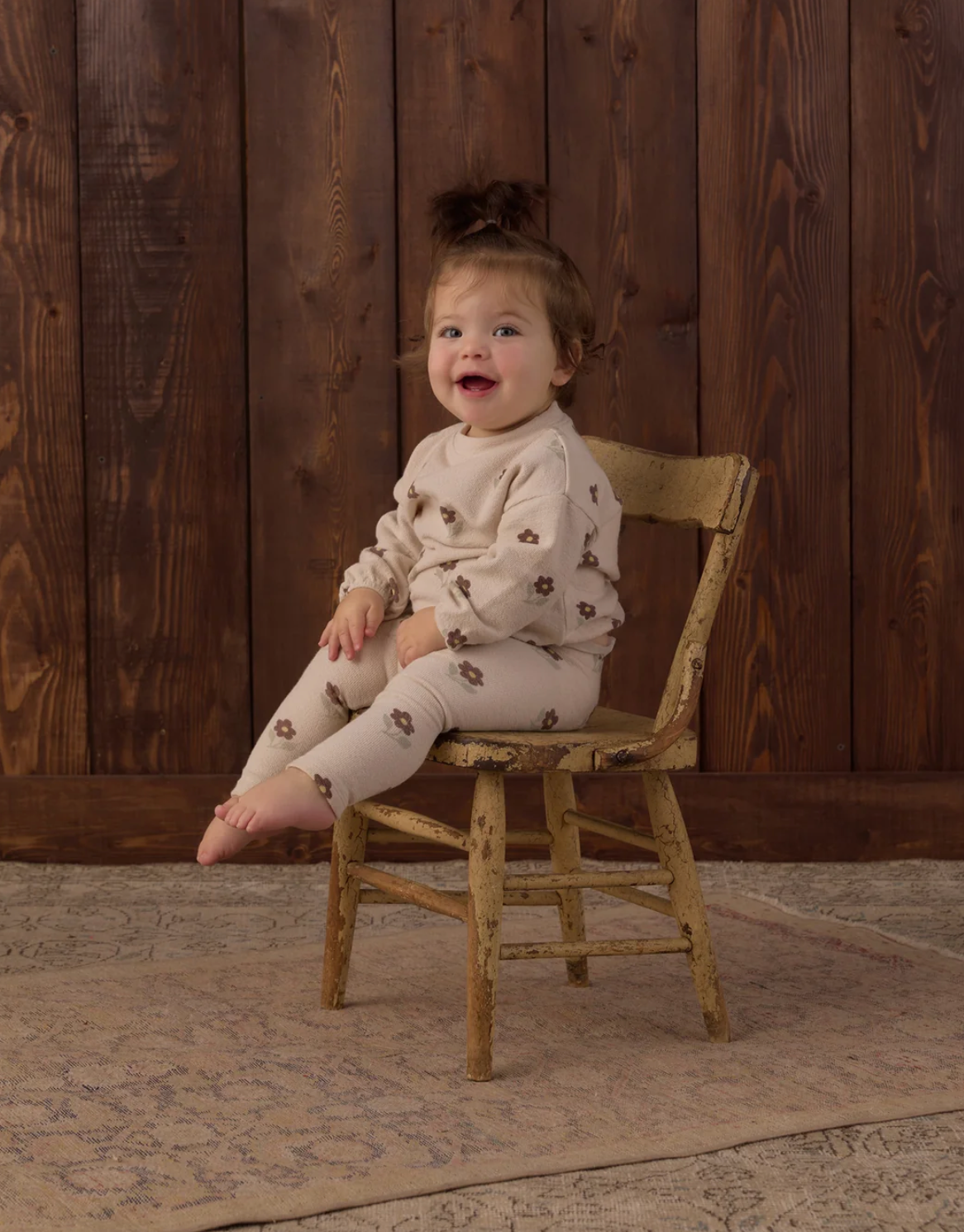 spongey knit set in petal daisy