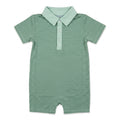 Tripp Romper in Green Stripe